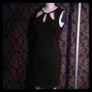 Heavy knit black body on dress